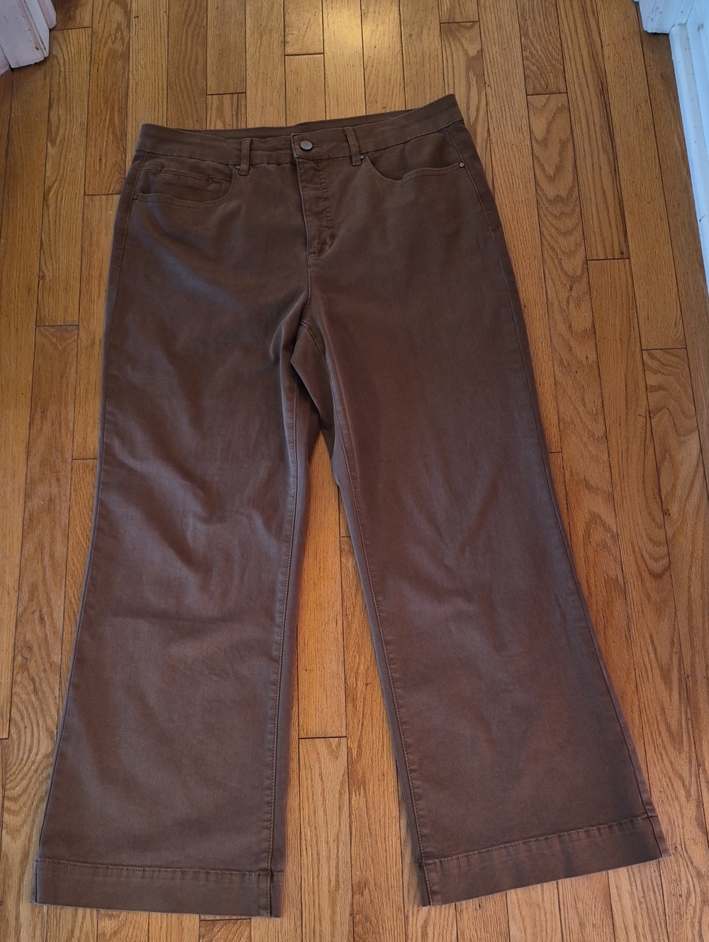 Tribal Fashion Wide Leg Pants Cognac Brown 14